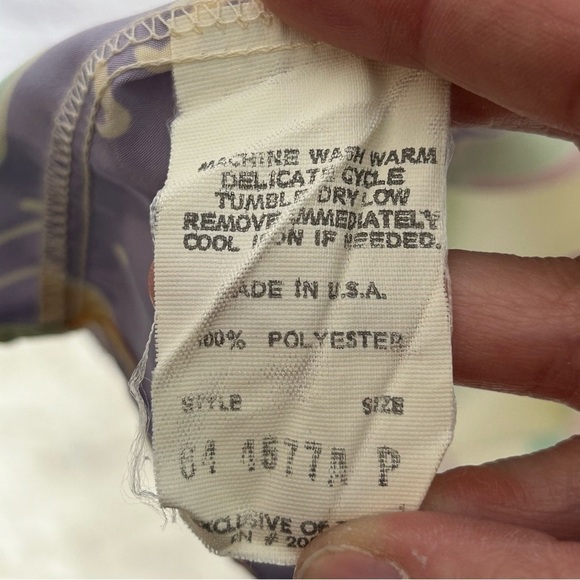 Vintage Oscar De La Renta Satin Pastel Floral Print Maxi Dress - Picture 10 of 13